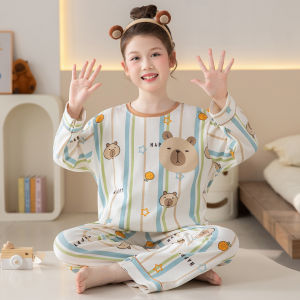 SHAPRA | Cute Fresh Panda Print Girls Pajama Set Cotton