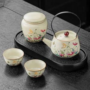 XIANGYE | Simplified Single Person Tea Set with Tray Pot and Two Cups