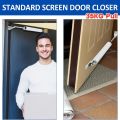 2 Set Heavy Duty Pneumatic Closer,Soft Closing Automatic Door Closer Adjustable Speed Positioning Door Stop,Door Holder Hardware. 