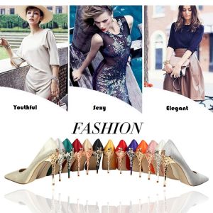 9219-2 Giày Cao Gót BIGTREE Phiên Bản Hàn Quốc Lụa Satin Bọc Gót Gợi Cảm - Hàng Chính Hãng