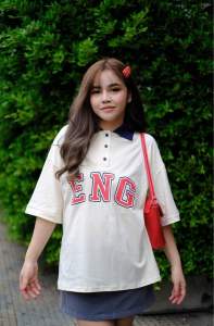 oversize sport vintage แขนสั้น โอเวอร์ไซร์ เข้าแล้ว Freesize ราคาน่ารัก 390 บาทจ้า