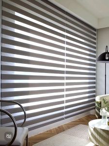 180*H280cm Modern Korean Blinds For Window Venetians Duo Roller Window Curtain For Home&Office 98% Blackout Curtains For Living Room Bathroom Bedroom