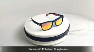 Kacamata Hitam Polarized Bentuk Kotak Untuk Olahraga Pria Dan Wanita