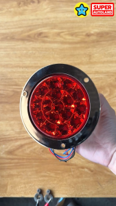 ไฟท้ายแป้นสแตนเลส รุ่น QUEEN โคมพลาสติกชุบโครเมียม เงสวับ หน้าไฟรุ่นคลาสสิค รองรับไฟ 12-24v สามารใช้ได้กับรถทุกคัน