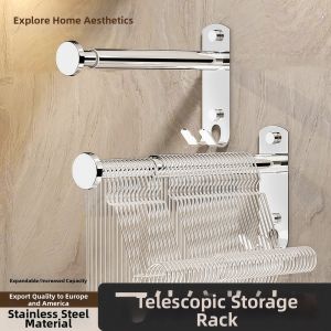 Stainless Multi-function Adjustable Hanging Rod