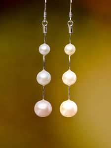 Elegant Natural Pearl Drop Earrings S925 Silver Jewelry Simple Daily Fashion Accessories for Women Original Design Ear Jewelry