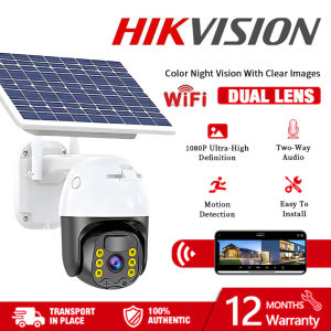 Hikvision Solar CCTV Camera Wifi Connect 360 With Audio and Speaker Buy 1 Take 1 Mini IP Security Camera Auto Tracking Night Vision Waterproof Alarm Surveillance CCTV Camera Connect Cellphone Outdoor HD Wireless Two-Way Audio CCTV Camera