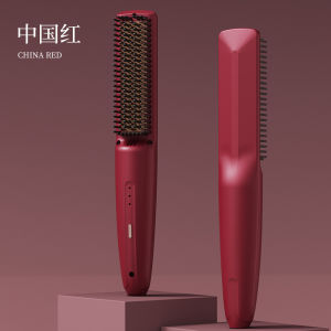 Portable Negative Ion Straightening Comb Dual Use Straight And Curl Hair Styler for Home Travel Salon High Lift Volumizing Wand
