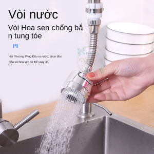 Vòi Nối Tăng Áp Bồn Rửa Chén Xoay 360 Độ Turbo Flex