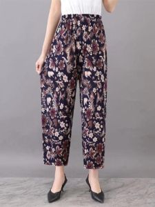 Quần Dài Lụa Băng Thoáng Khí Cho Bà Ngoại Mùa Hè 2024 Quần Dài Thường Ngày Thời Trang Mới Cho Phụ Nữ Trung Niên Và Cao Tuổi