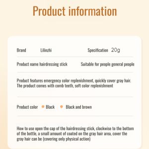 Plant Hair Dye Comb Stick Covering White Hair Waterproof And Sweat-Proof Hair Dye Comb One-Time Hair Dye Stick