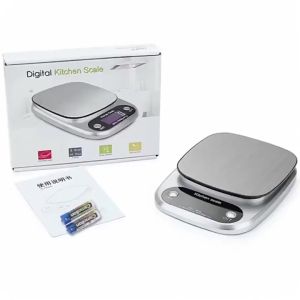 Cân điện tử nhà bếp cân tiểu ly mini định lượng 1g - 10kg làm bánh độ chính xác cao kèm 2 viên pin AAA