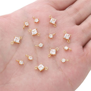 14k Zircon mạ vàng quyến rũ lưỡi liềm hình mặt bông tai hạt cho DIY đồ trang sức Làm Vòng Cổ Phụ Kiện Vòng tay