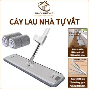 Cây Lau Nhà Thông Minh Tự Vắt Chổi Lau Sàn Xoay 360 Độ Lau Sạch Bụi Bẩn KÈM 1 BÔNG LAU