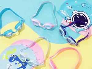 Baby Shine Set kacamata renang anak Anti Kabut Topi Renang Anak Silikon Perlengkapan Renang Anak