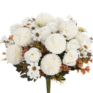 Silk Rose Artificial Flowers Wedding Home Room Table Festival Decora Wreath Bridal Bouquet Table Vase Photography Prop DIY Gifts