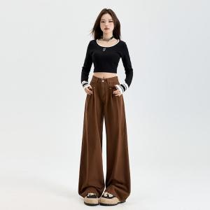 La Chapelle | Thick Warm High-Waisted Slim Loose Trousers Flared Jeans