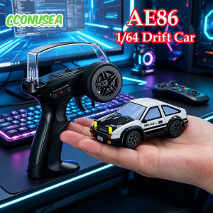 1/64 AE86 Rc Drift Car Mini Desktop Model Remote Control Cars 2.4G Radio Control Racing Vehicle Electric Toy Boys Children Games