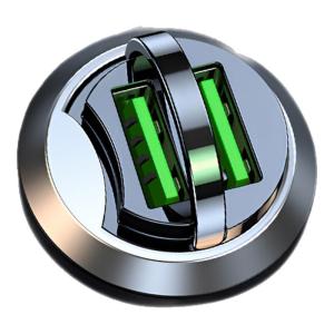 JUMU | Đầu Chuyển Sạc Ô Tô 2-trong-1 Mở Rộng USB