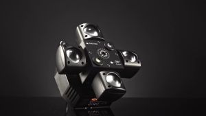 Lampu Panggung Moving Cyclone Laser Beam LED 3in1 Stage Lighting 4 Heads Mini Led Beam Moving Light DMX512