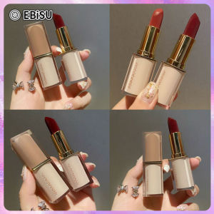 EBiSU Store Crystal soft mist ซาตินสีลิปสติกหลอดสี่เหลี่ยมนักเรียนกำมะหยี่เคลือบด้านลิปสติกสีขาว HR204