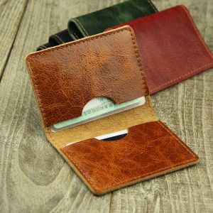 Ultra-Thin Top-Layer Cowhide Leather ID Card Holder Driving License Simple Design Mens Womens Retro Style Vertical Pouch