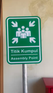 Plang Rambu Titik Kumpul Assembly Point Alumunium Plat