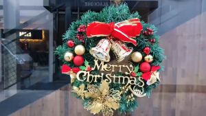 Christmas Wreath christmas decors 2024 wreath for door Artificial Christmas Garland DIY christmas decoration for home Christmas tree door frame decorations christmas ornaments models for shopping malls windows wall decoration