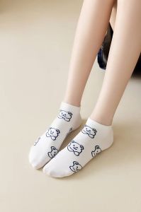 Gratis Ongkir - Kaos Kaki Fashion Ala Korea / Kaos Kaki Semata Kaki Warna Putih Biru Cute