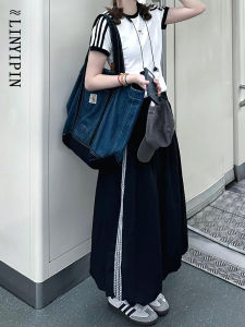 Black Lace Three Bars Flower Bud Skirt Womens High Waist A-Line Midi Skirt plus Size Fluffy Skirt Spring Commute Style