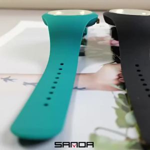 Sanda | Đồng Hồ Thạch Anh Dây Đeo Silicon SANDA 6186 Dành Cho Thanh Thiếu Niên Thời Trang Đơn Giản Màu Đen Đỏ Trắng Đồng Hồ Đeo Tay Ngoài Trời Dành Cho Bé Trai Và Bé Gái