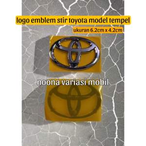 Logo Emblem Setir toyota universal avanza innova model tempel tanpa kaki