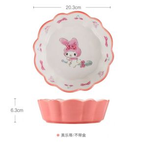 Piring Lauk Keramik Sanrio / Piring Cinnamoroll Melody / Mangkok Pompom Purin / Piring Little Twin Star