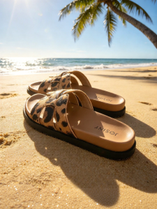 Josiny | Leopard Pattern Outdoor Summer Slipper 1 Strap
