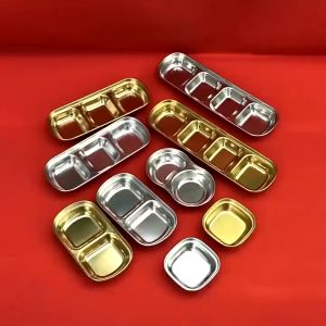Lozzby Korean Stainless Steel Hot Pot Seasoning Dish Flavor Golden Dipping