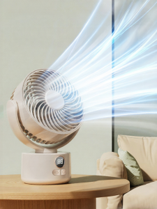 พัดลมหมุนลมพัดลมโต๊ะพลาสติกพกพา USB สำหรับบ้าน ขนาดเล็ก ชาร์จได้ ทนทาน 1307T สำหรับหอพักนักเรียน ลดความร้อน