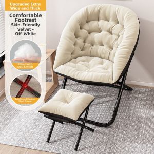 MLZH | Folding Lazy Sofa Backrest Recliner Computer Chair For Students Dormitory Home Bedroom Balcony