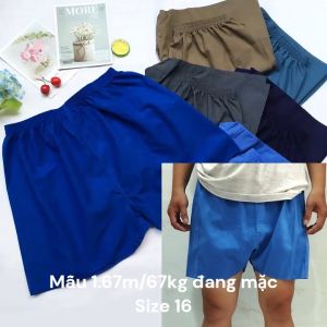 Quần đùi nam từ 42-70kg Quần sọt nam vải kate màu trơn - Đáy nem - NEMDEP