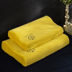 SUNLIGHT HOME Velvet Latex Pillowcase 10 ColorsMemory Foam Pillow Case Embroidered Pillowcase
