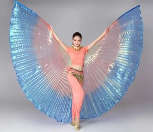 Trang Phục Biểu Diễn Múa Bụng 360 Độ Dành Cho Người Lớn Cánh Múa Màu Vàng Bạc Phụ Kiện Múa Dành Cho Nữ Phong Cách Ấn Độ Chất Liệu Polyester