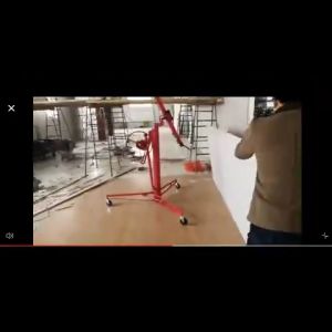 เครื่องยกแผ่นฝ้าเมตร สามารถพับเก็บได้ ยิปซัมบอร์ด ความสูง 3.35 - 1.4 - 3.35 เมตร ปรับความสูงใช้งาน