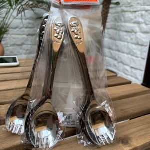 South Korea Imported Stainless Steel Children Student Fork Spoon Integrated Salad Spoon Fork Head Spoon Eating Spoon Fruit Spoon