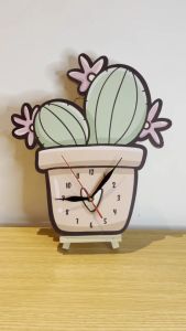 Jam Dinding Kaktus Dekorasi Hiasan Dinding Kamar Aesthetic