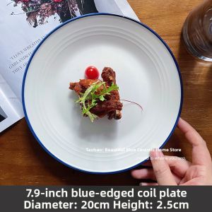 Retro Artistic Carved Dinner Plates