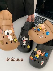 รองเท้าแตะพื้นหนาสำหรับผู้หญิงในช่วงฤดูร้อน รองเท้าแตะชายหาดแบบสวมสองทาง กันลื่น ลายสุนัข รองเท้าแตะแบบสวมหัว พื้นรองเท้า PVC