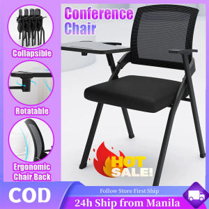 Foldable Conference Chairs With Writing Board Portable Arm Chair Rotating Elevating Study Chair Outdoor Activity Conference Integrated Training Chair Ergonomic Chair Computer Chair Design Mesh Sponge Padded Office Desk Chair
