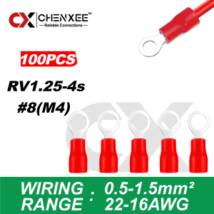 Electrical O-Type Terminal Connector Kit Insulated Wire Crimp Ring Terminals 10 Sizes M3 M4 M5 M6 M8 Assorted Cable Lugs Connect