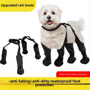 Dog Shoes Rain Boots Abrasion Resistant Cant Get Rid of Outdoor Small Size Dogs Medium-Sized Dog Large Dog Non Slip Anti-Dirty Waterproof Pet Booties