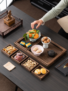YOGEHOME | Multi-Compartment Chinese Serving Tray for Snacks and Fruits