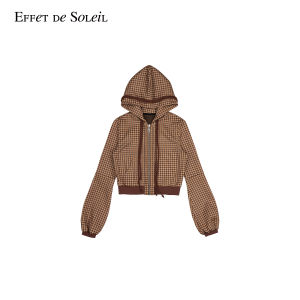 Vintage Plaid Hooded Jacket